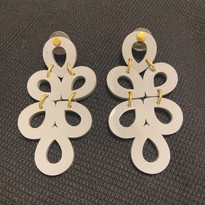 Lisi Lerch gray acrylic earrings
